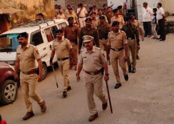 भडगाव नगरपरिषद निवडणुकीच्या पार्श्वभूमीवर भडगाव पोलिसांचा रूट मार्च.!!!