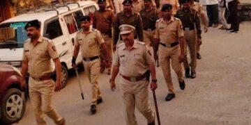 भडगाव नगरपरिषद निवडणुकीच्या पार्श्वभूमीवर भडगाव पोलिसांचा रूट मार्च.!!!