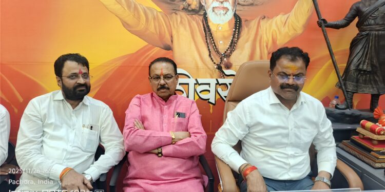 पाचोरा–भडगाव निवडणुकीत उत्साहाची लाट; आमदार किशोर आप्पा पाटील यांची पत्रकार परिषद उत्साहात.