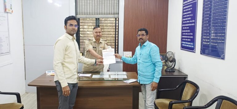 यशवंत नगर परिसरात सीसीटीव्ही कॅमेरे बसविण्याची मागणी.शिवसेनेचे उपशहर प्रमुख जितेंद्र आचारी यांचे पोलिस निरीक्षकांना निवेदन.!!!