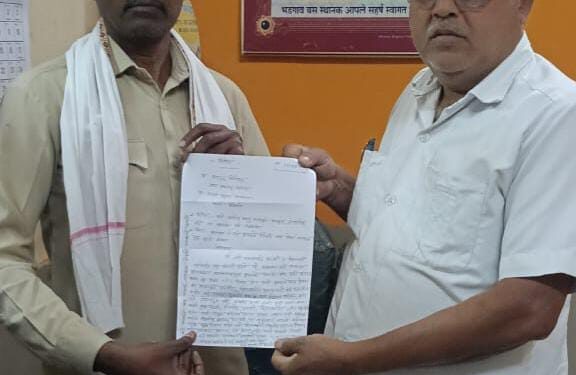 वाडे मुक्कामे बस ५ ते ६ दिवसापासुन बंद.पञकार श्री.अशोकबापु परदेशी यांचे भडगाव व पाचोरा आगारास निवेदन.!!!