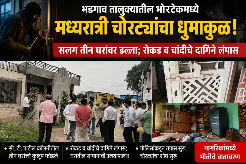 भोरटेकमध्ये मध्यरात्री चोरट्यांचा धुमाकूळ; सलग तीन घरांवर डल्ला, रोकड व चांदीचे दागिने लंपास 4 IMG 20260719 WA09461